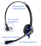 Cisco Headset with Noise Cancelling Mic for Call Centers Offices Home Phones Compatible with Jabra Cisco 7940 7941 7942 7945 7960 7961 7965 7970 7971 Including 3.5mm Connector for Mobiles
