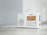 Sangean H201 Portable AM/FM/Weather Alert Digital Tuning Waterproof Shower Radio