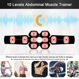 ZHENROG EMS Muscle Stimulator, Abs Trainer Abdominal Belt USB Rechargeable Muscles Toner for Abs Arms Legs,Abs Support Belt & 6 Modes 10 Levels for Men&Women
