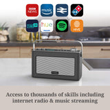 Century Smart Wi-Fi Speaker with Alexa - Bluetooth - Internet Radio - Spotify - Smart Home Control - Multi-Room - News and Sport updates (Charcoal)