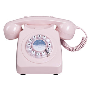 Wild Wood Retro 746 Telephone | Dusky Pink | Uses Standard Phone Socket