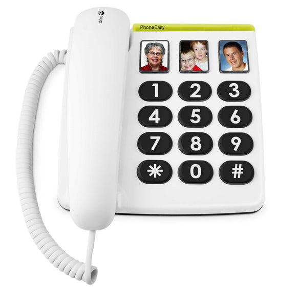 Doro PhoneEasy 331ph Big Button Corded Telephone (White)