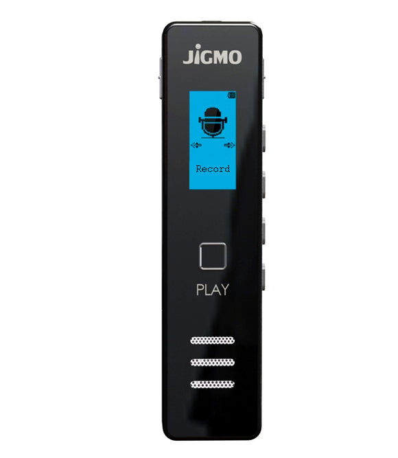 Digital Voice Recorder Dictaphone, Lossless Audio Sound Recorder with Microphone for Meetings & Lectures, Voice Activated Pocket Mini mp3 Player, Password Protection, Headphones & USB Cable (JiGMO)