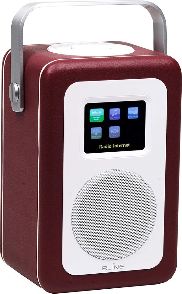 REDLINE Play R1 DAB/DAB Plus Radio, Internet WiFi Portable - Red Purple