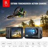 DBPOWER EX7000 Touchscreen Wi-Fi 4K Ultra HD 14MP Action Cam, 45m Waterproof Sports Cam with a 170-degree Wide-angle lens and 2.4G Remote Control and Accessories Kit