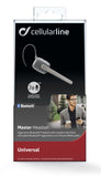 Cellularline Universal Bluetooth Headset with Clear Voice Microphone - Black