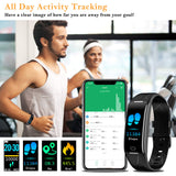 WOWGO Fitness Tracker, Activity Trackers (Black)