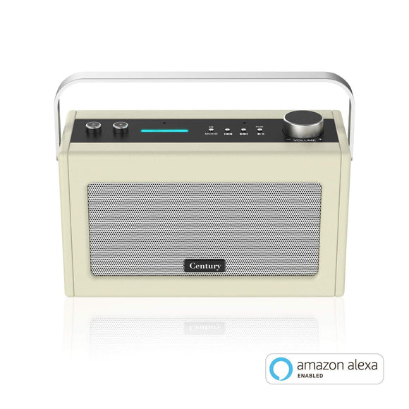 Century Internet Radio - Smart Wi-Fi Speaker with Alexa - Bluetooth - Smart Home Control - Multi-Room - News and Sport updates (Cream)
