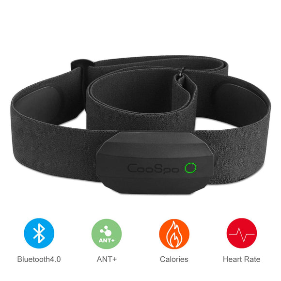 CooSpo Bluetooth Heart Rate Monitor Chest Strap Sensor ANT+ IP67 Waterproof Compatible with Garmin Wahoo DDP Yoga