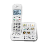 Geemarc AMPLIDECT595- Amplified 50dB Multi-dial Cordless Phone with Customisable Photo Memories - White - UK Version