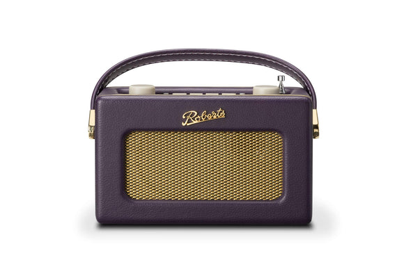 Roberts Revival Uno Retro Portable/Compact DAB/DAB+/FM Digital Radio with Alarm Clock Radio, Mulberry Purple