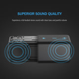 Zoweetek Bluetooth Speaker Portable with SD Card Slot and AUX Input, Wireless Stereo Speaker for Echo dot, 8W Dual-Driver, More Bass, Built-in Microphone for Calls for iPhone, iPad, and others