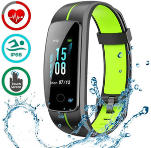 LATEC Fitness Tracker [Latest Version], Colour Screen Activity Tracker Smart Bracelet Waterproof IP68 Pedometer Smartwatch with Heart Rate Monitor stopwatch for Kids Women and Men