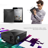 ELEPHAS Full Color 130" Portable LED Pico Projector with HDMI cable for Home Entertainment, Party and Games, Black