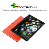 10 Inch Tablet PC Android 9.0 - HAOQIN H10 32GB ROM 2GB RAM Quad Core IPS HD Display Support Bluetooth WiFi Stereo Speakers Dual Cameras Google Certified(Orange)
