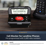 CPR V5000 Call Blocker for Landline Phones - Pre-loaded with 5000 known Nuisance Scam numbers - Block a further 1500 numbers at a Touch of a Button