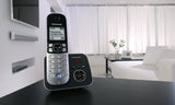 Panasonic KX-TG6824EB Quad DECT Phone - Black/Silver