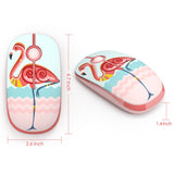 Jelly Comb 2.4G Slim Wireless Mouse with Nano Receiver (Flamingo)