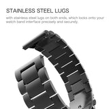 VIGOSS Compatible with Samsung Galaxy Watch 46mm/Gear S3 Frontier/Classic Watch Strap Band, 22mm Metal Stainless Steel Bracelet Strap for Gear S3 Frontier/Classic (Metal, Black+Silver)