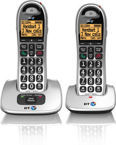 BT 4000 Cordless Big Button Phone with Nuisance Call Blocker - Pack of 2