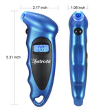 AstroAI Digital Tire Pressure Gauge 150 PSI 4 Settings for Car Truck Bicycle with Backlit LCD and Non-Slip Grip, Blue