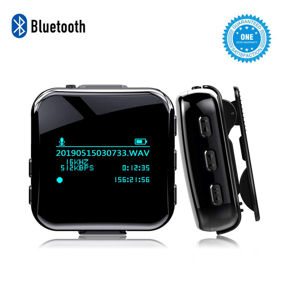 Bluetooth MP3 Player, BeauFlw Portable Clip Music Player,Sport Music Player with Headphone/Earphone, FM Radio and Voice Recorder