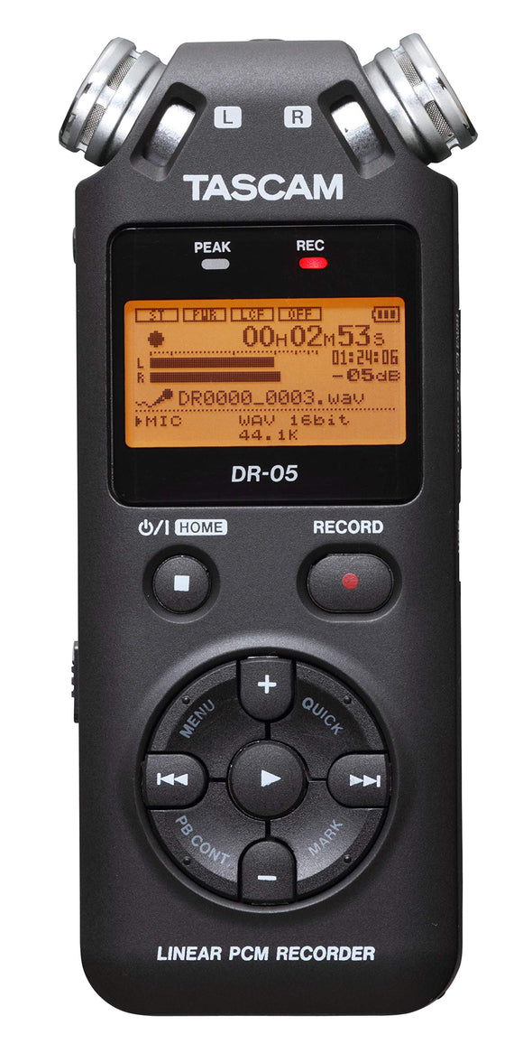 Tascam DR-05 Stereo Portable Digital Audio Recorder Black