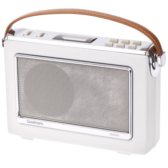 Goodmans 1960's Vintage Style Digital & FM Radio in Porcelain White