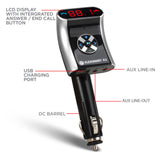 GOgroove FlexSMART X3 Mini Bluetooth FM Transmitter with Hands-free Calling , Audio Playback and USB Charging - Works with Apple iPhone , Android , Tablets , MP3 Players and more Bluetooth Devices