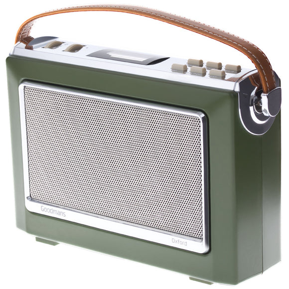 Goodmans 1960's Vintage Style Digital & FM Radio in Moss Green