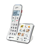 Geemarc AMPLIDECT595- Amplified 50dB Multi-dial Cordless Phone with Customisable Photo Memories - White - UK Version