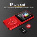 AGPTEK A02 8GB MP3 Player Lossless Sound 70 Hours Playback Music Player (Supports up to 128GB),Red