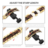 Wearlizer for Apple Watch Strap 44mm 40mm, Stainless Steel Resin iWatch Straps Replacement Band Wristband for iWatch Serirs 5 Serirs 4 Series 3 Series 2 1 - Gold + Amber