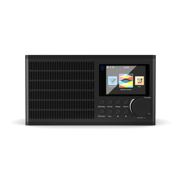 Majority Peterhouse Internet WiFi Radio, Dual Alarm Clock, Stereo Speaker System, USB Charging and Input, AUX-in, Colour Display, App Control Feature (Black)...
