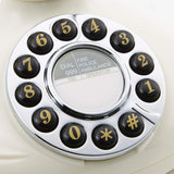 GPO Opal Nostalgic Vintage Push-Button Telephone with Curly Cord - Cream & Chrome