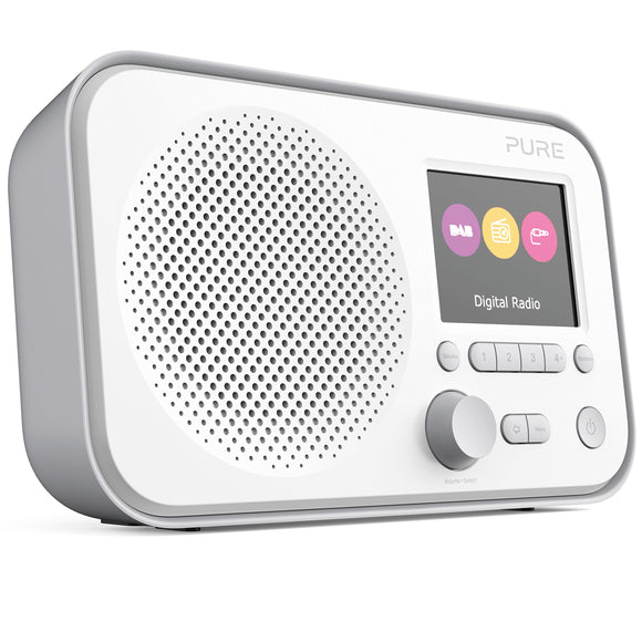 Pure Elan E3 Portable Digital DAB/DAB+ and FM Radio with Alarm - Colour Screen - Battery / Mains Powered - Grey