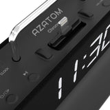 AZATOM Chronos 2 Lightning Dock Speaker for iPhone Xs Max, Xs, Xr, X, 8, 8 plus, 7plus, 7, 6s, 6, 5s, 5, 5c, SE, iPod Touch Nano - FM Radio Dual Alarm Clock - Docking station ...