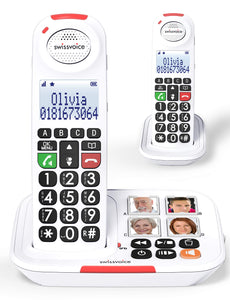 Swissvoice Xtra 2155 Cordless Duo Amplified Telephone With Answering Machine