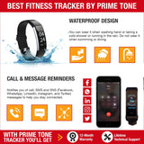 Prime Tone Fitness Watch with Step Counter | Smart Watches with Activity Trackers and Pedometers to Monitor Calories Burned, Steps and Sleep | Waterproof Wristband Digital Tracker for Adults and Kids