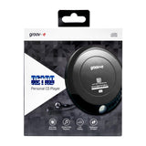Groov-e Retro Personal CD Player with 20 Track Programmable Memory, LCD Display, Anti-Skip Protection and Earphones Included - Black