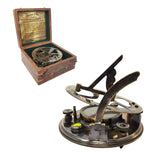The New Antique Store - 5 inches Perfectly Calibrated Large Sundial Compass Rosewood Case Top Grade