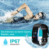 hongdak Fitness Tracker, IP67 Waterproof Activity Tracker with Heart Rate Monitor Sleep Monitor, Calorie Counter, Pedometer Watch, Slim Smart Bracelet for Kids Women Men