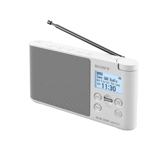 Sony XDR-S41D Portable DAB/DAB+ Wireless Radio with LCD Display - White