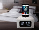 MAJORITY Neptune Speaker 20W Docking Station Bluetooth Alarm Clock FM Radio Lightning Dock for iPhone 5 5S 5C 6 6+ 6S 7 7+ 8 8+ X XR XS iPad Air Mini iPod (White)
