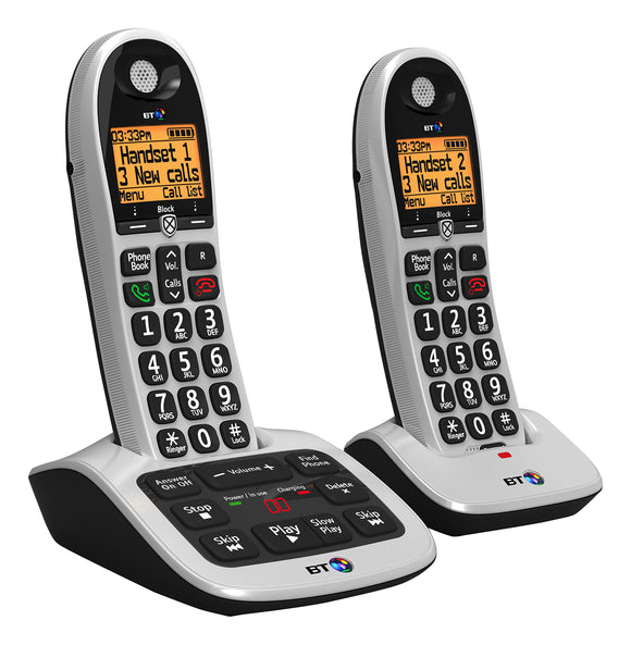 BT 4600 Big Button Advanced Call Blocker Cordless Home Phone with Answer Machine (Twin Handset Pack)