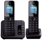 Panasonic KX-TGH222 Digital Cordless Phone with Colour LCD - Black, Pack of 2