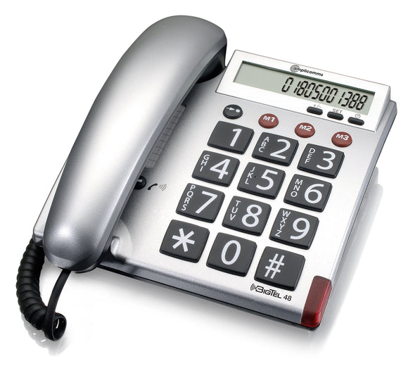 Amplicomms BigTel 48 Big Button Telephone with Programmable Emergency Numbers