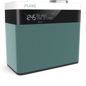 Pure Pop Maxi S Portable Stereo FM/DAB+/DAB Digital Radio - DAB Radio with Bluetooth, Alarms, Kitchen Timer and 20 Pre-sets - Mint