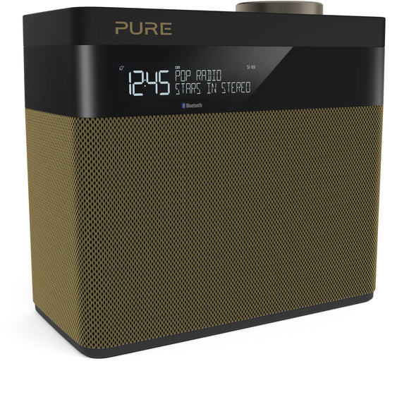 Pure Pop Maxi S Portable Stereo DAB+/FM Radio with Bluetooth/Alarm - Gold
