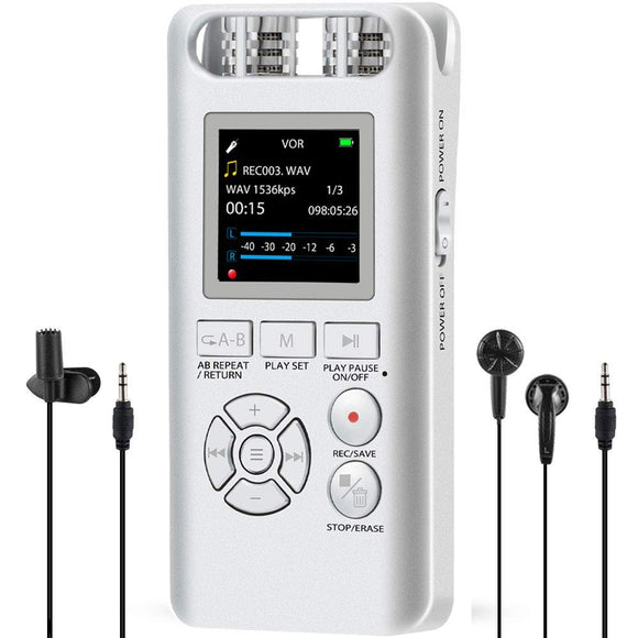 aomago-digital-voice-recorder-8gb-a19-digital-recorder-meetings-lectures-interviews-portable-digital-recorder-voice-activated-sound-sound-audio-recording-device image no. 1 buy in Dubai from Astronom at best price shipping worldwide by Aomago